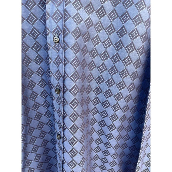 ETRO Milano Mens Long Sleeve Button Down Collared Dress Shirts Blue Sz 39 - Picture 3 of 13
